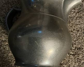 Pewter Pitcher, Two Cups, and Dish Set
