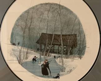 P. Buckley Moss "Winter in Long Grove" Limited Edition Print