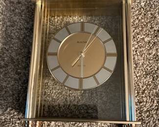 Bulova "Grand Prix" Executive Brass Analog Mantel Clock