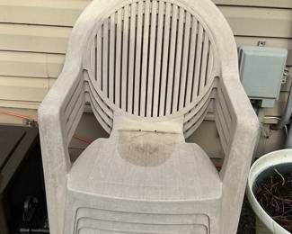 Grosfillex Fidji High Back Resin Outdoor Dining Chairs