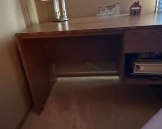 Vintage Wooden Writing Desk with Drawer