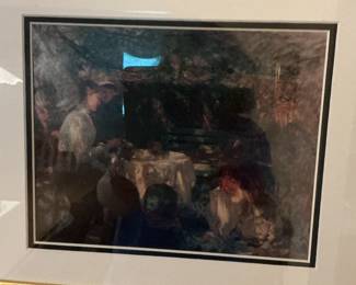 Impressionist Style Painting of a Garden Party