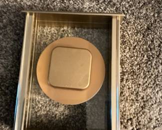 Bulova "Grand Prix" Executive Brass Analog Mantel Clock