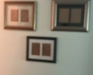 Set of Three Double Photo Frames