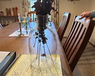 Anchor Hocking "Prescut" Pattern Glass Jar