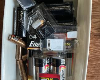 Assorted Batteries and SD Cards Lot