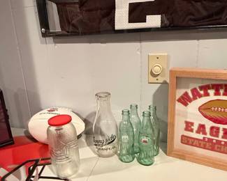 Vintage Sunnyside Dairy Milk Bottle and Ohio State University Commemorative Bottles