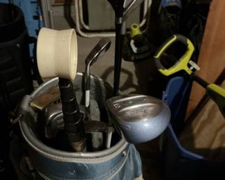 Vintage Golf Club Set with Golf Bag and Accessories