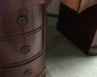 Vintage Maddox Tables Kidney-Shaped Desk and Chair Set