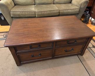 #6 - $110 - Coffee table on wheels 4 drawers 46x26x19T