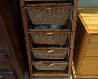 $68 . Bamboo baskets stacks tower