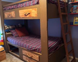 #63 - $400- Bunk beds two twins handmade 7'L x 81"H x 45T