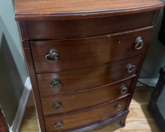#44 - $150 - Antique sewing spool cabinet 18Wx14Dx27T - 4 drawers & top
