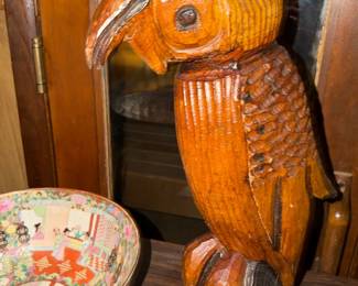 Wood carved bird 