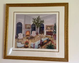 Interior with Franklin" by the artist Fanch Ledan