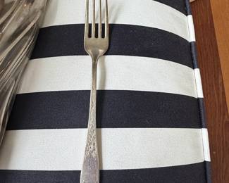 S. Kirk  Son Sterling Silver Repouss Pattern Fork