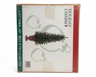 Holiday Charm .ft Norm Art Artificial Christmas Tree with Clear Lights