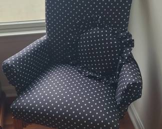 Michael Thomas Furniture Accent Chair with Polka Dot Upholstery