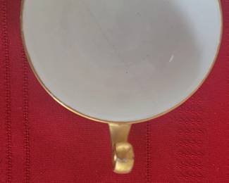 DC France Porcelain Sugar Bowl with Gilt Handles