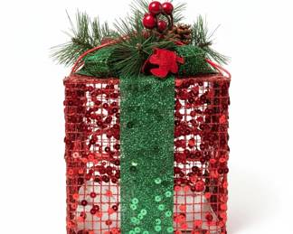 Glittery Christmas Gift Box Decoration