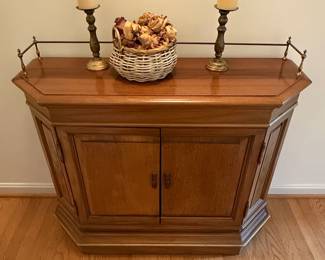 Ethan Allen Classic Manor Solid Maple Hexagonal Accent Cabinet