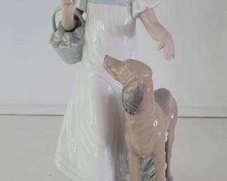 NAO Girl with a Puppy Porcelain Figurine