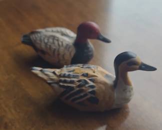 Pair of HandPainted Wooden Ducks