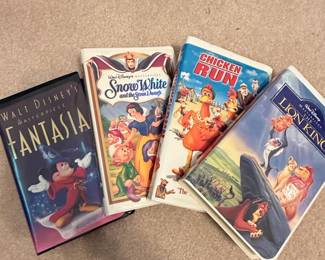 Walt Disney Masterpiece VHS Collection Fantasia, Snow White, Chicken Run, The Lion King