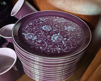 Noritake Primastone Fantasy Pattern Dinner Plates and Mugs