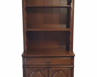 Vintage Oak Bookcase with Cabinet by Temple Stuart