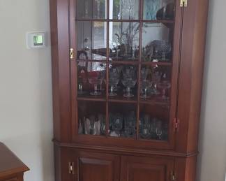 Henkel Harris Solid Mahogany Corner Cabinet