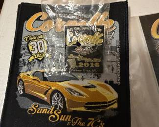 Corvette Sand, Sun  The s th Anniversary Patch and Pin Set