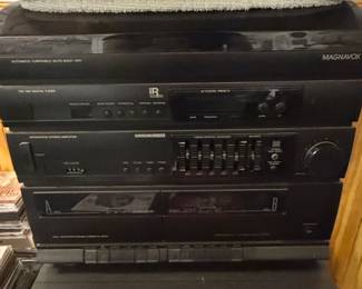 Magnavox Stereo System with Turntable, Tuner, Amplifier, and Cassette Deck