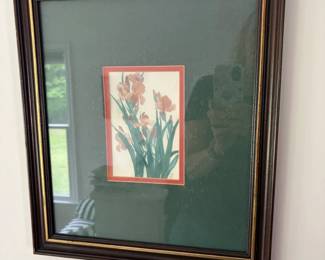 Framed Botanical Print of Irises