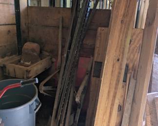 Steel posts & wood