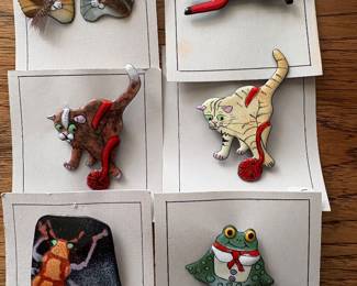 Handcrafted jewelry from local artists. This is a small sample of what we have. Enamel on copper