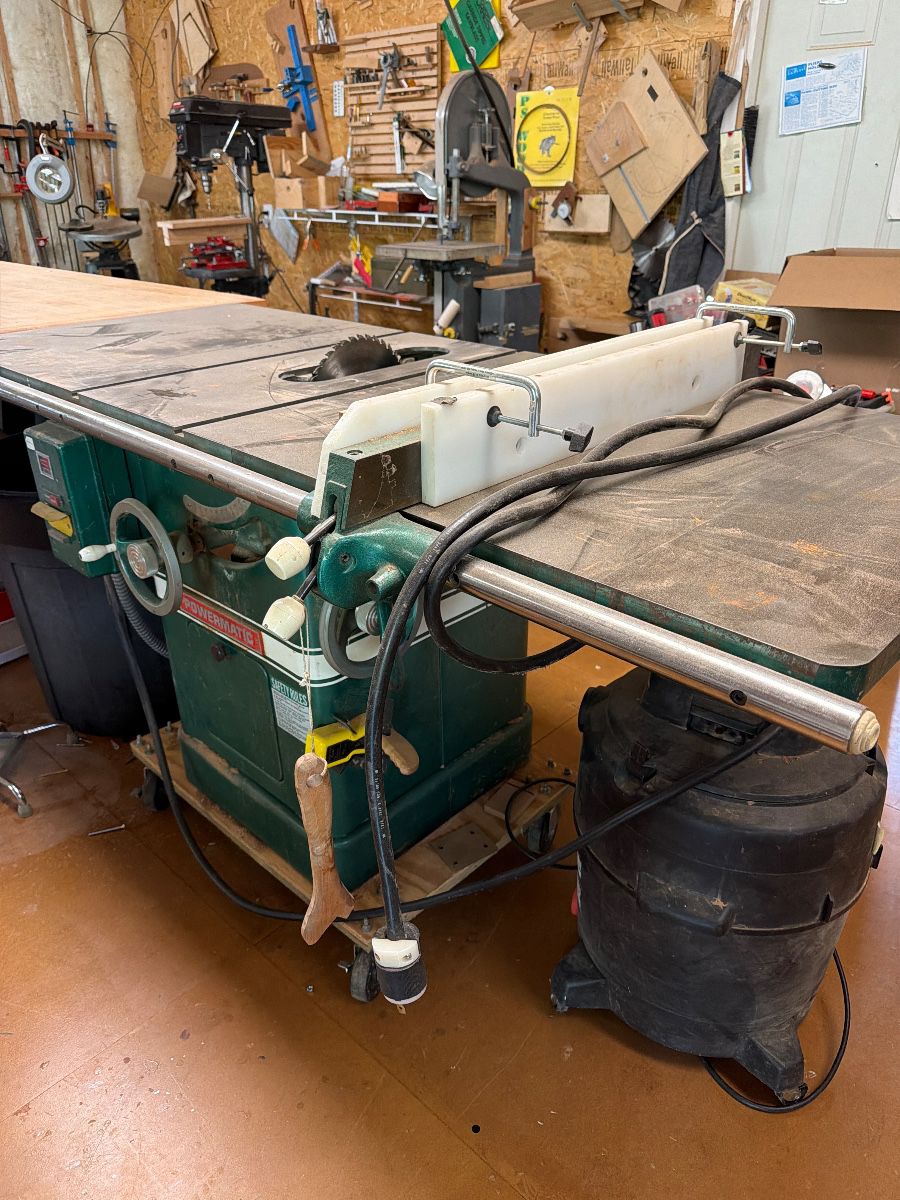Powermatic Table Saw: 3 HP, single phase, 230 v