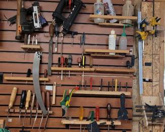 Various woodworking tools