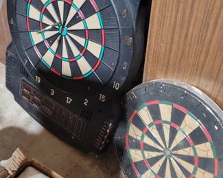 Dart boards one electronic