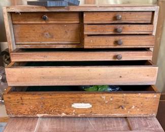Vintage wood storage cabinet