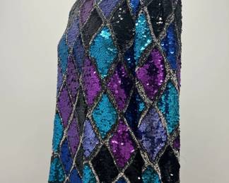 Harlequin Sequin Blouse