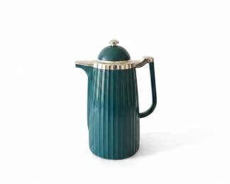 Vintage Thermos Japan Carafe Pitcher  Teal Ribbed