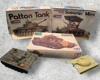 Tamiya, Monogram,  21st Century Tank  Vintage Model Kits