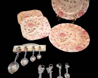 Rose Chintz by Johnson Bros  Vintage Decorated Measuring Spoon Sets