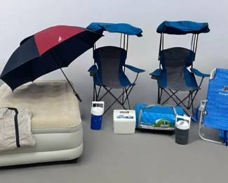 Columbia Tent, Bass Pro Shop Chairs, Tommy Bahama