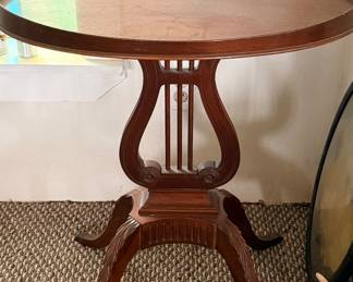 Vintage Mahogany  Mersman Lyre Table