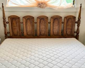 Vintage Wood Paneled Headboard (KING)