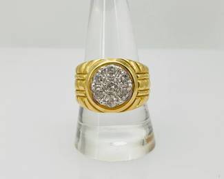 Gentleman's Gold Diamond Ring