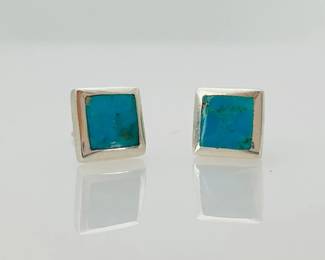 Turquoise Silver Earrings