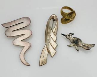 Sterling Silver Pins & Ring